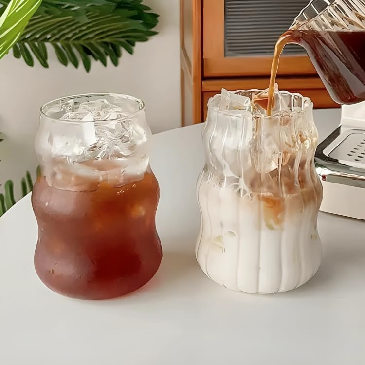 SKDBPM Can Shape Drinking Glasses Tumbler with Straw 500ml for Juice Cocktail Iced Tea Coffee Hot Cold Drink Cup Home Office TravelPack of 1 - Image 2
