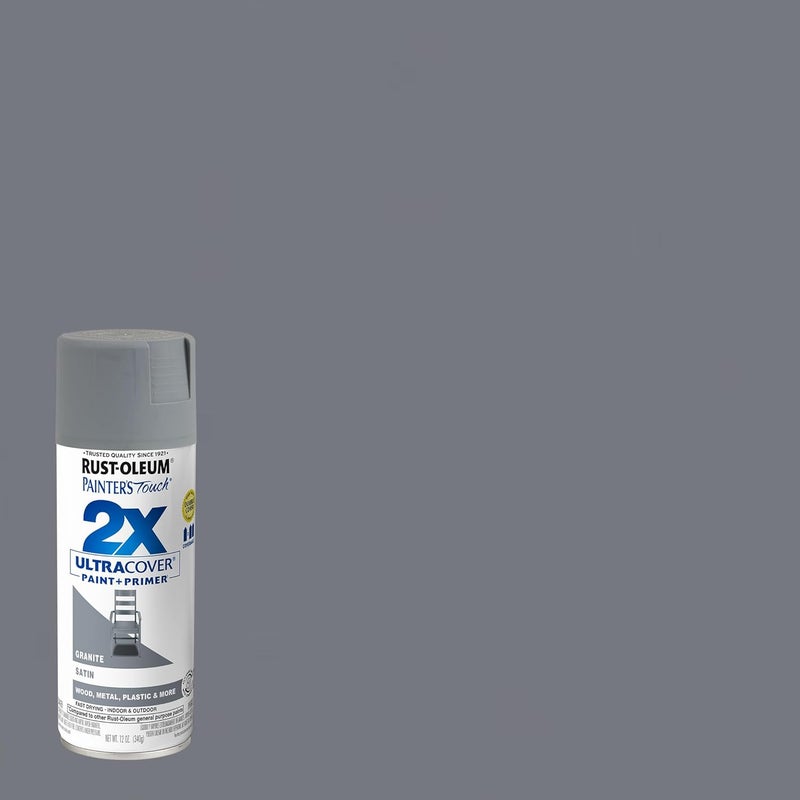 RUSt-Oleum Painter'S Touch 2X Ultra Cover, Satin Granite, 12 Oz - 249078 - Image 1