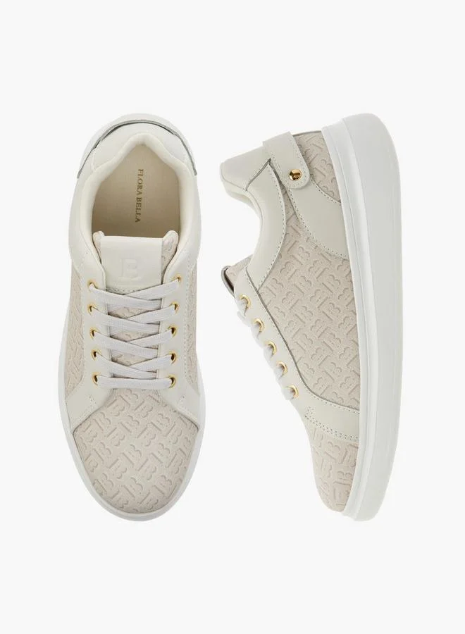 فلورا بيلا من شو إكسبرس سنيكرز نسائي بطبعة شعار مع إغلاق برباط