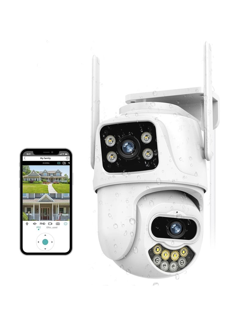 General Security Camera Outdoor 6MP Dual Lens, PTZ WiFi Outdoor Camera Wired Home, Motion Detection, Body Tracking, Colour Night, SD/Cloud Storage, IP66 Water Resistant, 2-Party Talk, 24/7 Recording  - Image 1