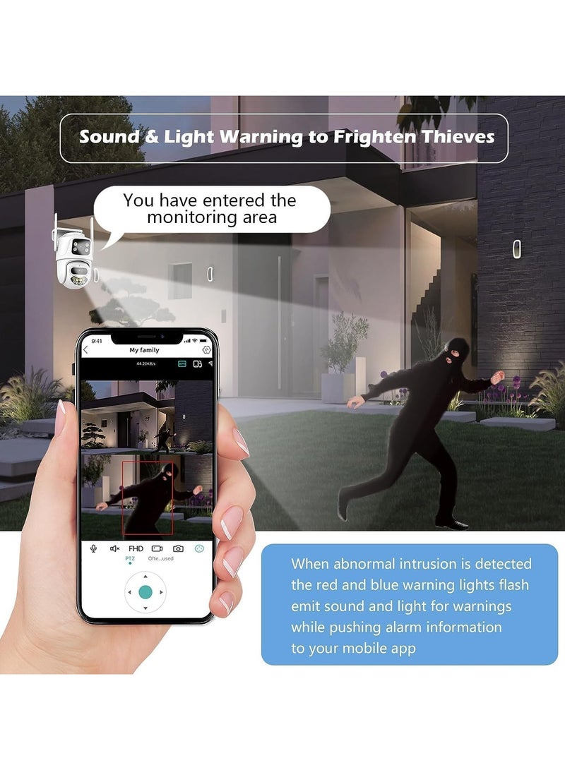 General Security Camera Outdoor 6MP Dual Lens, PTZ WiFi Outdoor Camera Wired Home, Motion Detection, Body Tracking, Colour Night, SD/Cloud Storage, IP66 Water Resistant, 2-Party Talk, 24/7 Recording  - Image 3