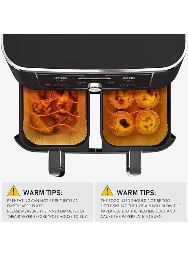 100 قطعة من بطانات المقلاة الهوائية 22 سم × 14 سم، ورق برشمان مستطيل للاستعمال مرة واحدة متوافق مع المقلاة الهوائية ببابين، اوراق خبز مقاومة للماء والزيوت مقاومة للحرارة، ملحقات الطبخ - Image 3