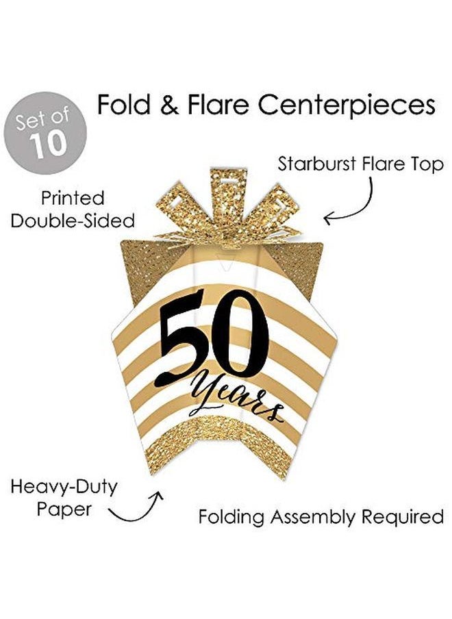 Big Dot of Happiness We Still Do 50Th Wedding Anniversary Table Decorations Anniversary Party Fold And Flare Centerpieces 10 Count  - Image 3