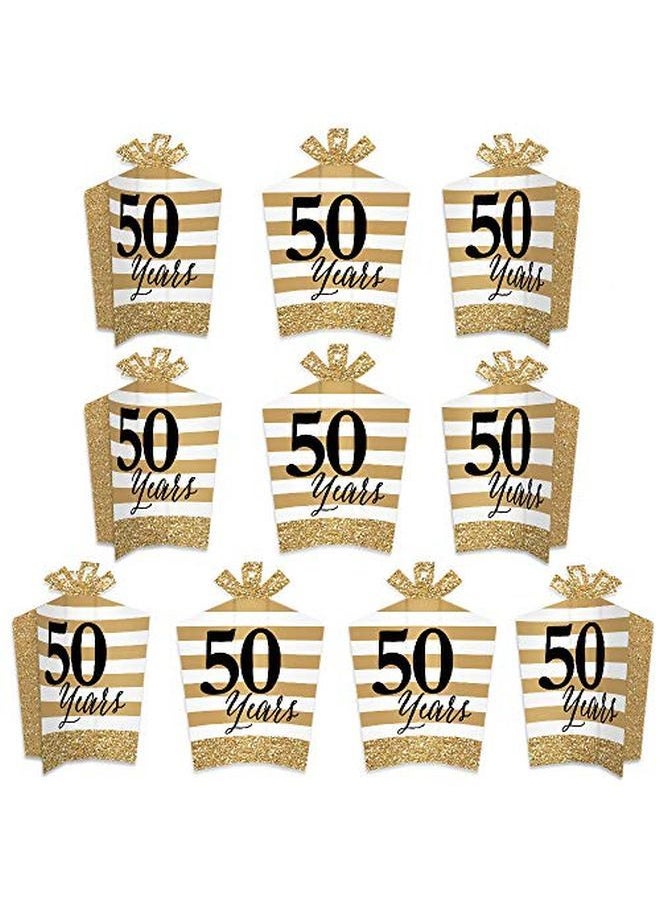 Big Dot of Happiness We Still Do 50Th Wedding Anniversary Table Decorations Anniversary Party Fold And Flare Centerpieces 10 Count  - Image 1