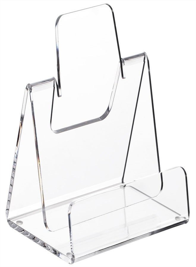HeZone Acrylic Brochure Holder 5x6 Inch,Clear Pamphlet Holder Display Stand for Trifold 4&5&6 Inch Flyers,Pamphlets,Booklets,Menu,Leaflets for Office,Home,Store,1 Pack,A5 - Image 1