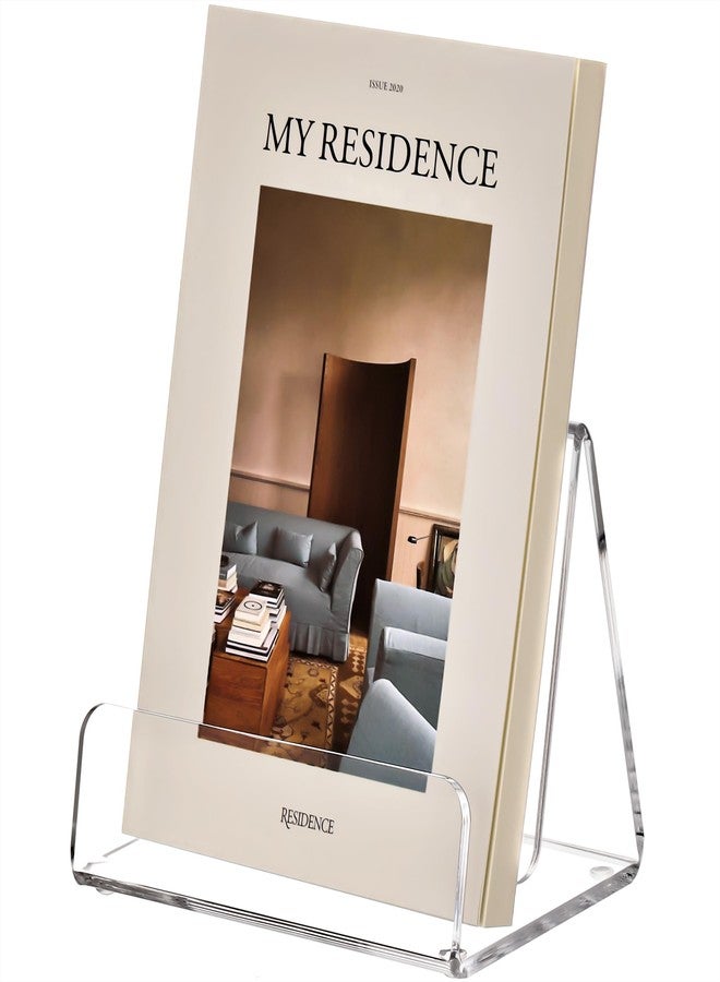 HeZone Acrylic Brochure Holder 5x6 Inch,Clear Pamphlet Holder Display Stand for Trifold 4&5&6 Inch Flyers,Pamphlets,Booklets,Menu,Leaflets for Office,Home,Store,1 Pack,A5 - Image 2