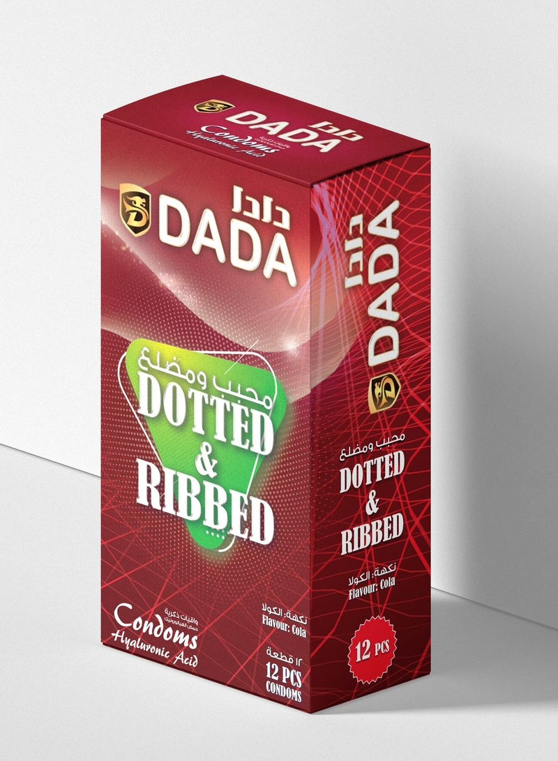 دادا Dada Condoms Dotted & Ribbed 12's - Image 1