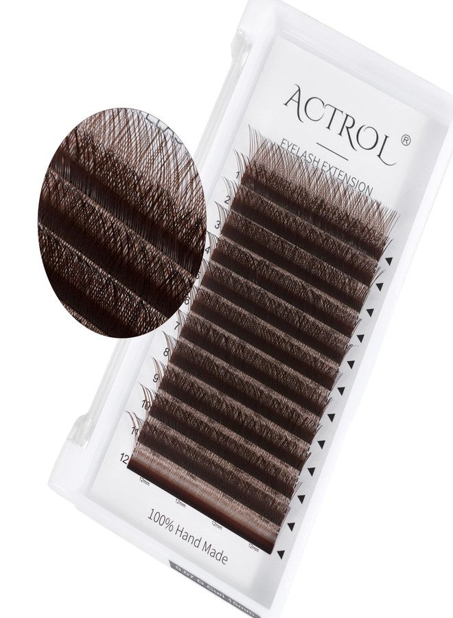 ACTROL YY Lashes Extension Professional Grade Brown 0.07mm C Curl 10mm Volume Individual YY Eyelashes Extension Y Shaped Soft Eyelashes Thin Root Easy Fan Making for Lash Artists - Image 2
