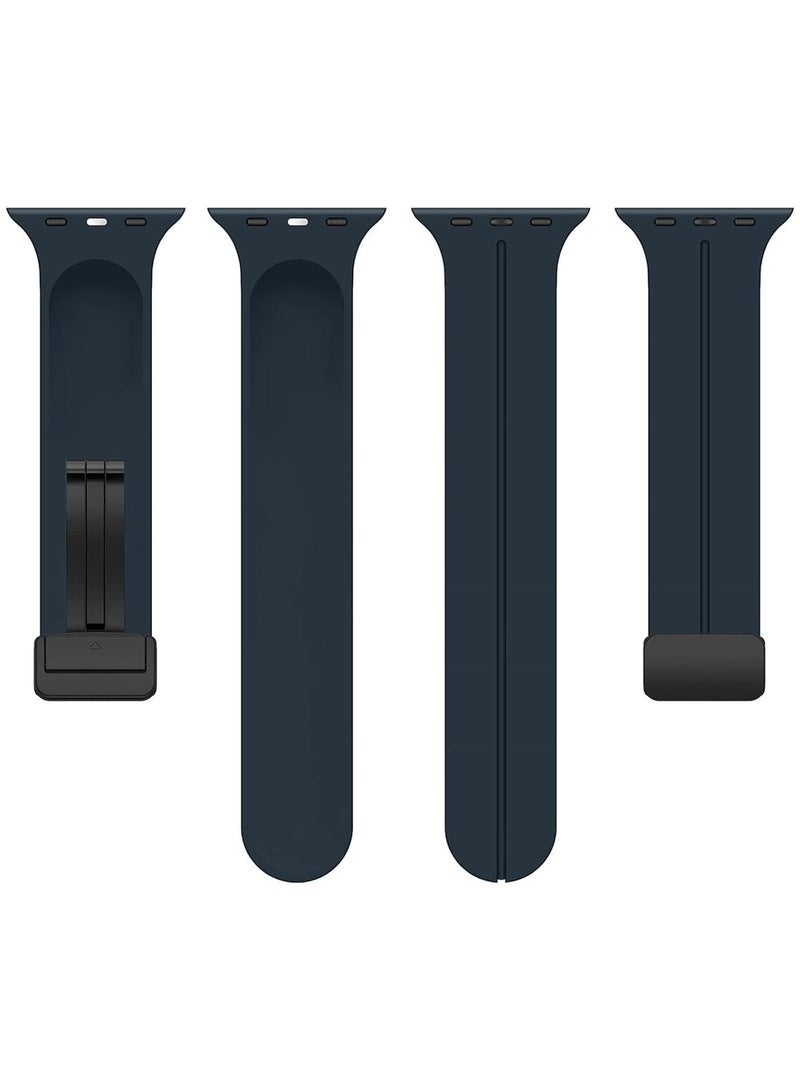 keloray Magnetic for Apple Watch Band 49mm 46mm 45mm 44mm Women men,Silicone Sport Strap Replacement WristBands for Apple Watch Series 9/ultra 2/8/ultra/7/SE/SE 2nd/6/5/4/3/2/1,iWatch Bands - Image 4