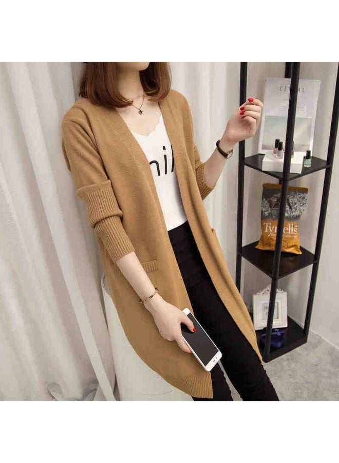 NIBEMINENT Autumn Winter Knitted Sweater Women Long Cardigan Korean Fashion Female Cardigans Long Sleeve Women Coat Jacket Ladies Outerwear - Image 1