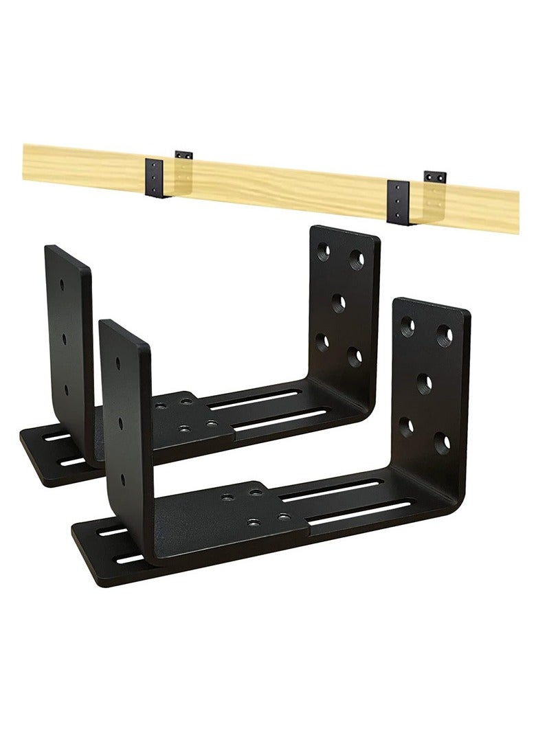 Adjustable door block reinforcement frame Heavy duty door safety rod bracket Metal safety door U-shaped tie rod bracket - Image 1