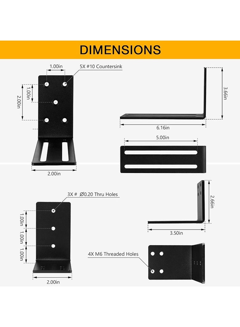 Adjustable door block reinforcement frame Heavy duty door safety rod bracket Metal safety door U-shaped tie rod bracket - Image 2