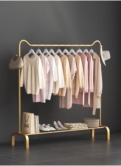 Modern Clothes Rack Garment Rack Clothing Rack Clothes Hangers Freestanding for Home Hotel Retail Metal Shelf Gold Colour H150xL130xW45 cm