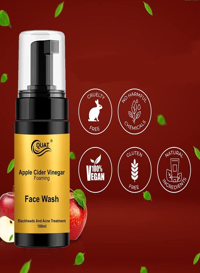 QUAT Apple cider Vinegar foaming facewash for blackheads and acne free skin Face Wash (100 ml) - Image 5