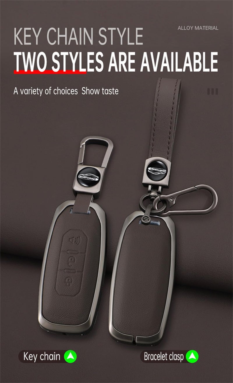KUNIO Car Key Fob Cover Case Fit for Ford Taurus Territory 2024 2025 Territory EV Equator EcoBoost Zinc Alloy Key Holder Key Shell Keychain Car Accessory Key Fob Housing Klaxon Button B Red - Image 5