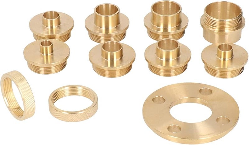 Fafeicy 11Pcs Brass Router Guide Bushing Set With Lock Nut Adapter For Milling Templates - Image 3