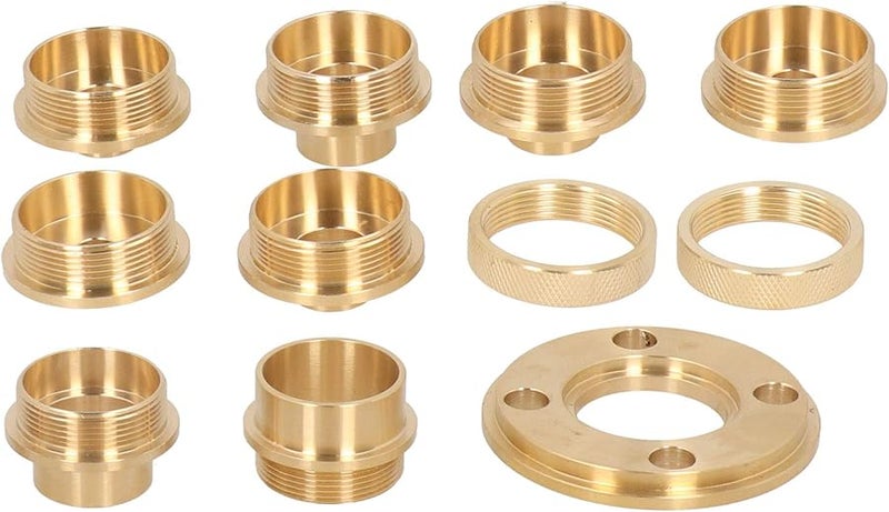 Fafeicy 11Pcs Brass Router Guide Bushing Set With Lock Nut Adapter For Milling Templates - Image 1