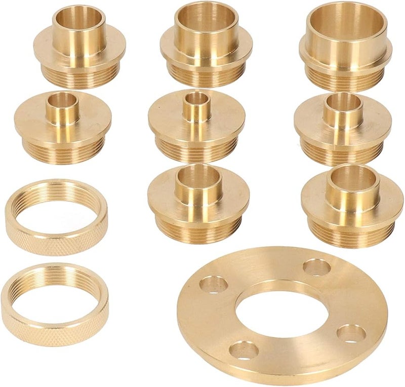 Fafeicy 11Pcs Brass Router Guide Bushing Set With Lock Nut Adapter For Milling Templates - Image 4