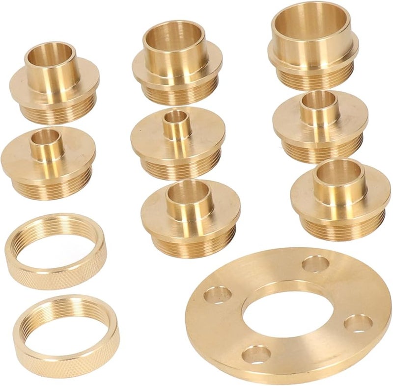 Fafeicy 11Pcs Brass Router Guide Bushing Set With Lock Nut Adapter For Milling Templates - Image 5
