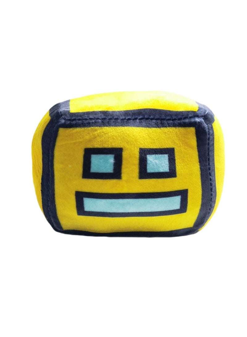 12cm Yellow Plush Toy, Geometry Dash Plush Game Plush Toy Props Boys And Girls Birthday Gift - Image 1