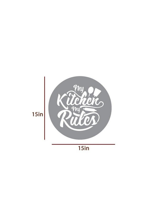 WOODHANG My Kitchen My Rules LED Backlit Wall Sign for Modern Kitchen Decor with Chef Tools Motif | Illuminated Round Wall Art for Home & Café - Image 5