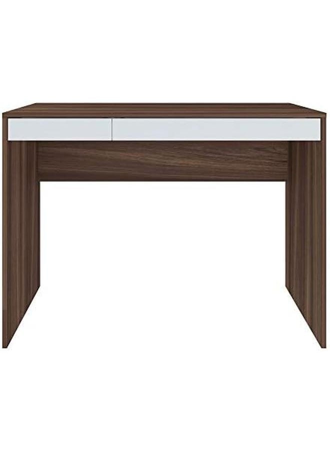 Generic - College Desk With 2 Drawers Multi Functional Compact Table Ipe With White W 101 X D 45 X H 75.3 Cm. - Image 1