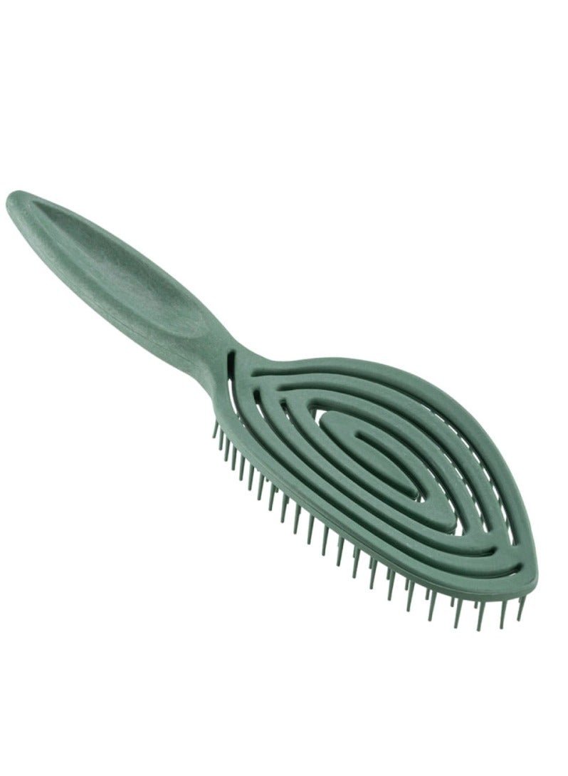 DOMPEL Natural Silicone Hair Brush with Bamboo Scent – Green - Image 2