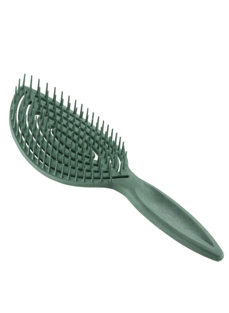 DOMPEL Natural Silicone Hair Brush with Bamboo Scent – Green - Image 3