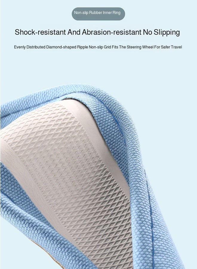 Car steering wheel cover, suitable for summer, with cool touch and anti-slip properties. Universal type, diameter 36-40 centimeters. Suitable for most sedans, SUVs, trucks, and vans. - Image 2