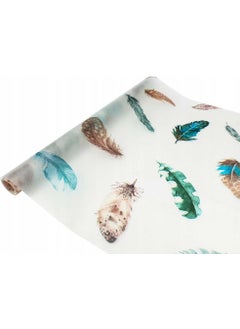 d-c-fix 334-0038 Colorful Feather Pattern Static Glass Foil (45CM x 1mt)  - Image 1