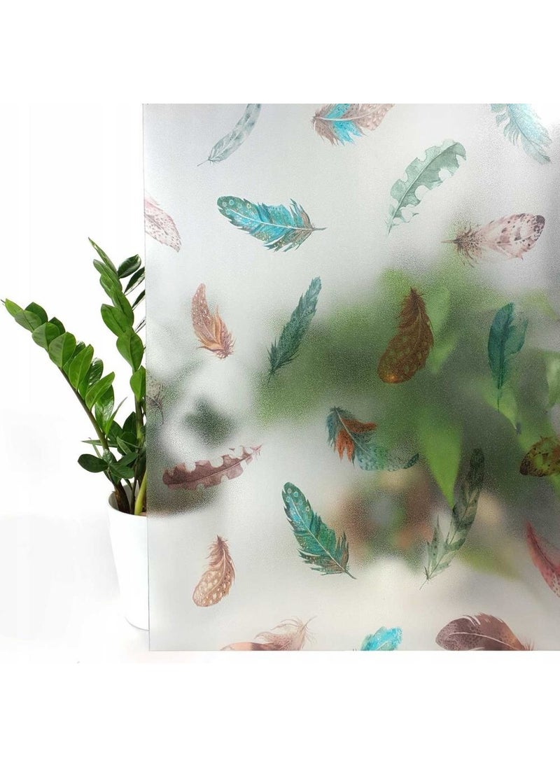 d-c-fix 334-0038 Colorful Feather Pattern Static Glass Foil (45CM x 1mt)  - Image 2