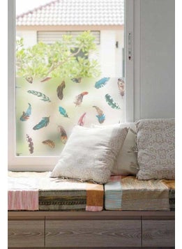 d-c-fix 334-0038 Colorful Feather Pattern Static Glass Foil (45CM x 1mt)  - Image 4