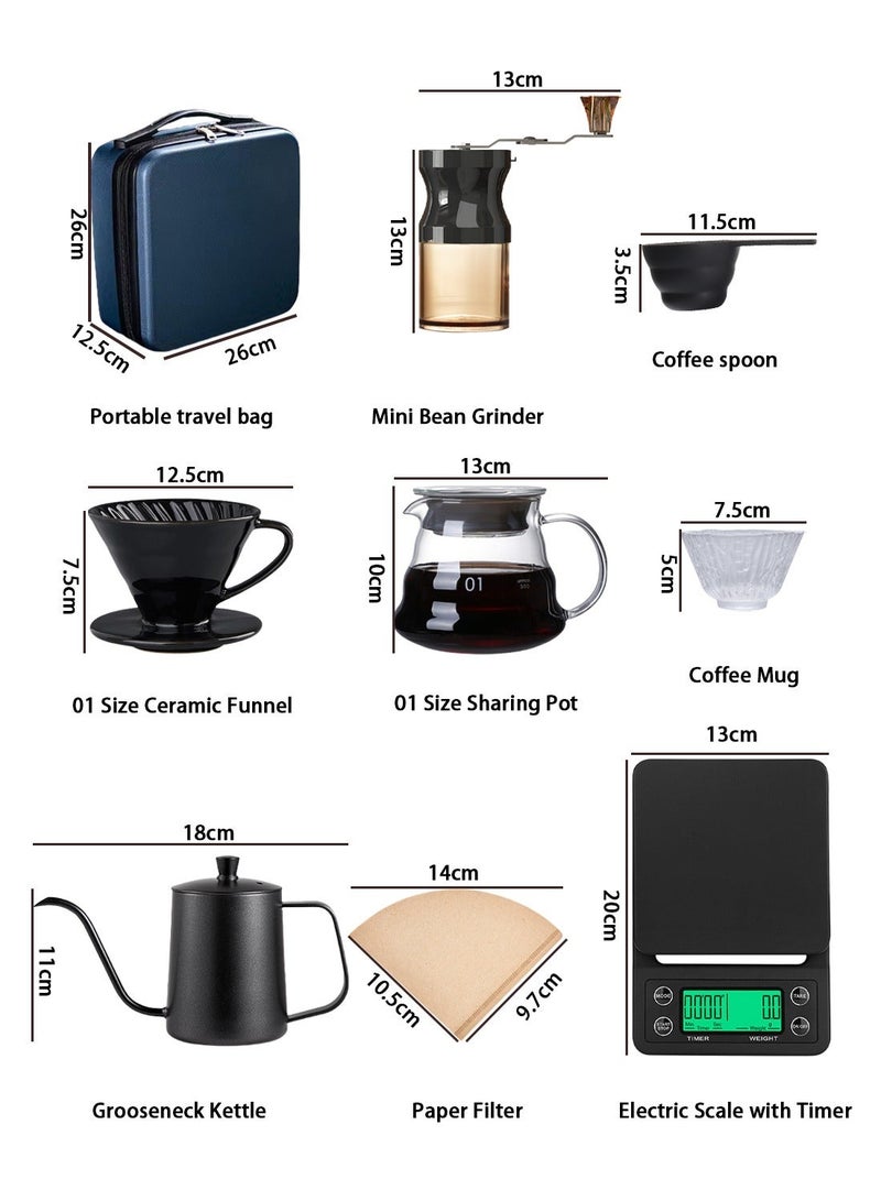 10-Piece V60 Coffee Set Drip Maker With Portable Travel Bag  - Image 3