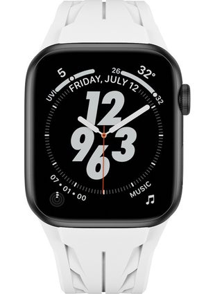 ZORE Apple Watch 7 45MM KRD-127 Metal Buckle Silicone Strap-Black  - Image 5