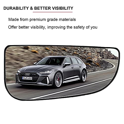 SKARUMMER Passenger Right Side Lower Mirror Glass Replacement for 2009-2020 Dodge Ram 1500 2500 3500 4500 5500 Towing Mirrors - Side View Convex Lower Mirror Glass with Rear Holder, Replace 68067730AA - Image 3