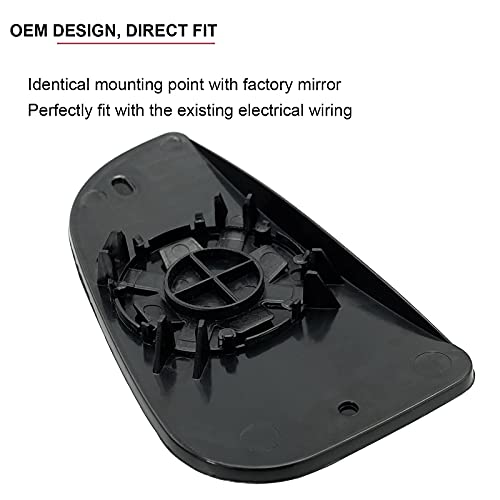 SKARUMMER Passenger Right Side Lower Mirror Glass Replacement for 2009-2020 Dodge Ram 1500 2500 3500 4500 5500 Towing Mirrors - Side View Convex Lower Mirror Glass with Rear Holder, Replace 68067730AA - Image 4