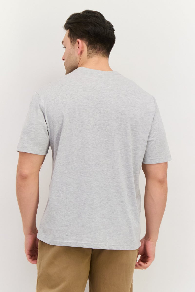 SKECHERS Men Sportswear Fit Short Sleeve Outdoor T-Shirts, Heather Grey  - Image 3