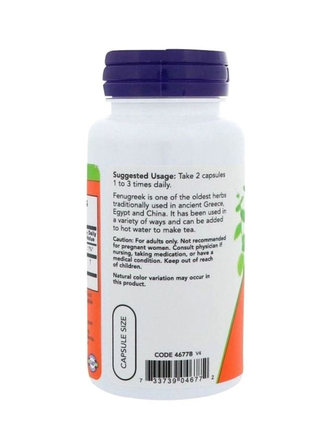 Now Foods Fenugreek 500 Mg 100 Capsules - Image 3