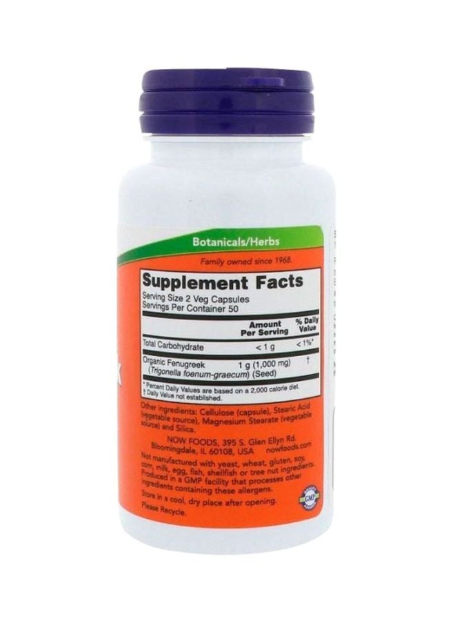 Now Foods Fenugreek 500 Mg 100 Capsules - Image 2