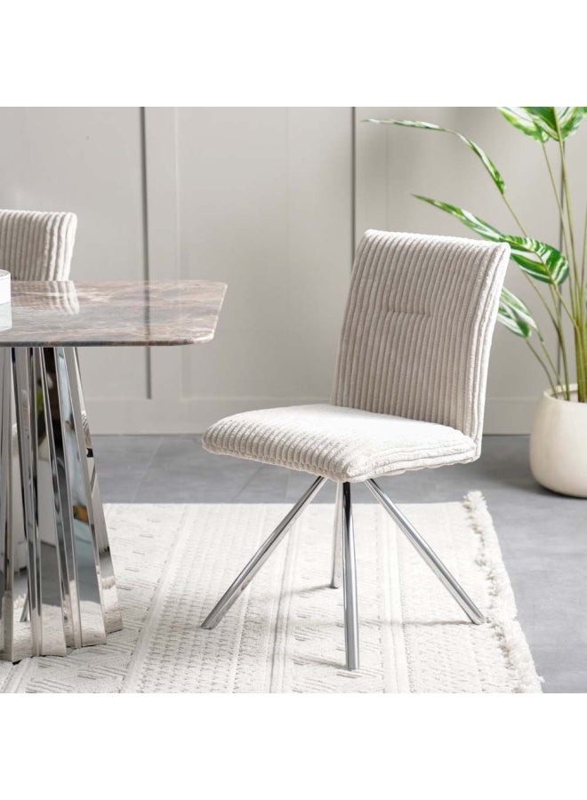 DANUBE HOME Derin 1+8 Dining Set With Swivel Chair Grey/Beige  - Image 5