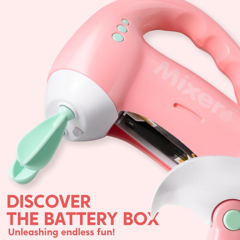 Joyin Play Kitchen Toys, Pretend Food Kitchen Accessories Girls Toy with Coffee Maker, Mixer, Toaster with Realistic Lights& Sounds, Birthday Gift for Kids Gifts for Christmas - Image 5