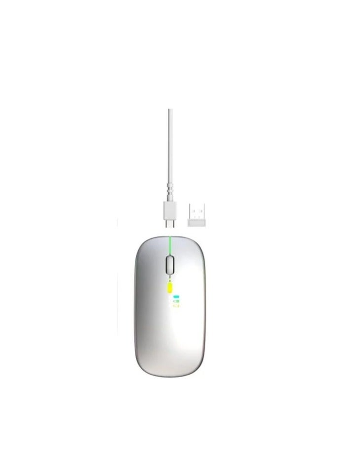 PT-20 Wireless Mouse – Ergonomic Design, Silver Color, Smooth Tracking for PC & Laptop - Image 1