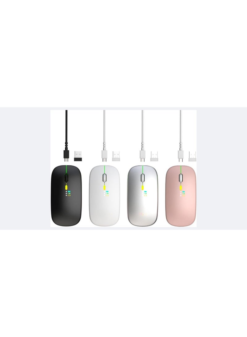 PT-20 Wireless Mouse – Ergonomic Design, Silver Color, Smooth Tracking for PC & Laptop - Image 3