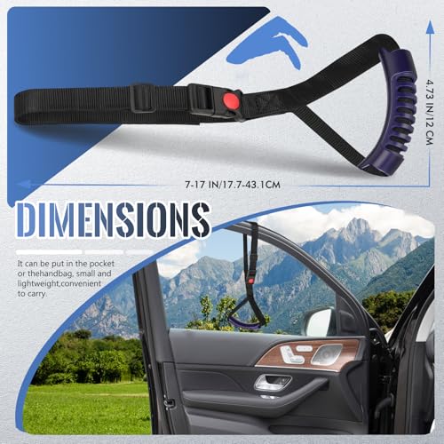 Milifox Car Door Handle for Elderly Car Handle Assist Support Portable Auto Grab Handles with Strap for Handicap Seniors - Image 3