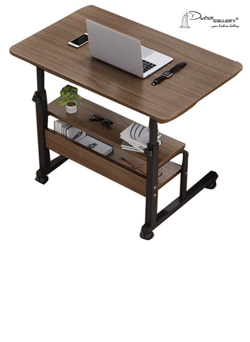 DubaiGallery Unique Table Bedside Table for Couch Mobile Side Table Height Adjustable Side Table for Bed Sofa Multi-layer Storage for Beds and Sofas - Image 1