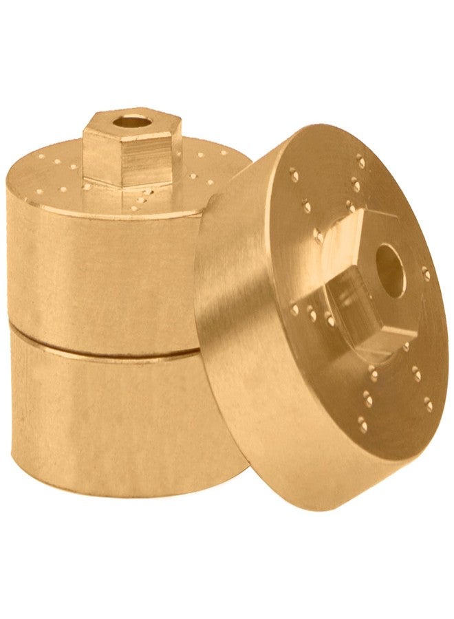 Vgoohobby 4Pack Vgoohobby RC 6mm Brass Wheel Hub Knuckle Counterweight Front Rear Wheel Axle Drive Shaft Joint Compatible with Axial Scx24 AXI90081 AXI00002 AXI00001 1/24 RC Crawler Car - Image 3