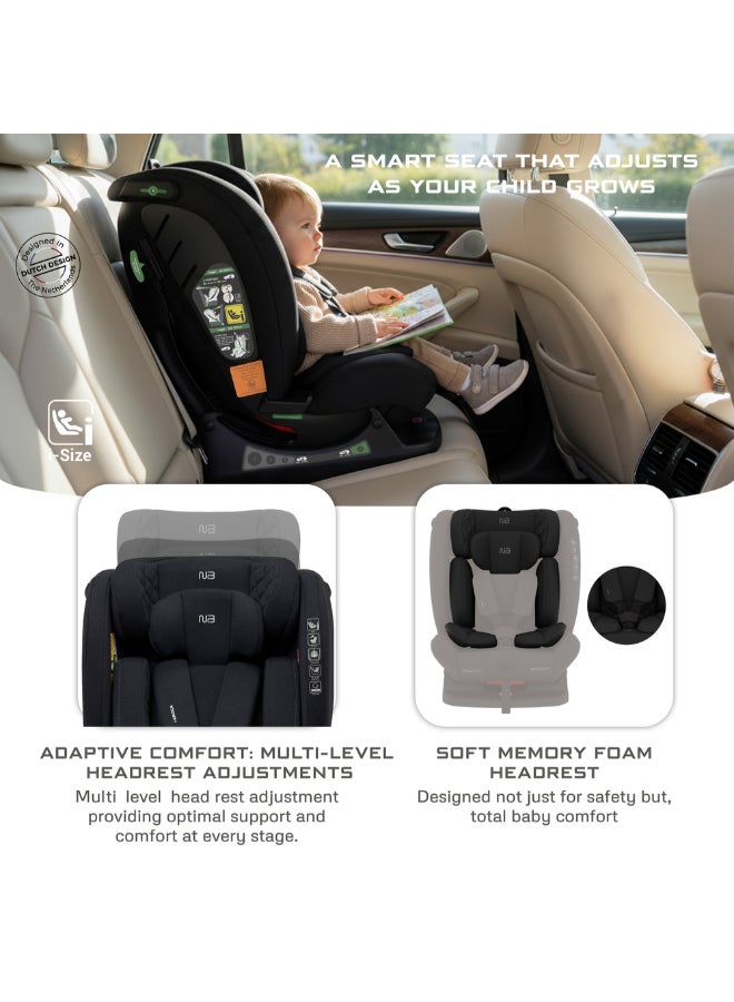 neobreez I-EROCA All-In-One Convertible Travel Baby Toddler Kids Child Boys Girls Car Seat, I-Size ECER129, Recline&Adjustable, Memory Foam, Injection Mold, Forward&Rear Facing, 0-36 Kg, 0-12Yrs, Group 0/1/2/3 - Image 5