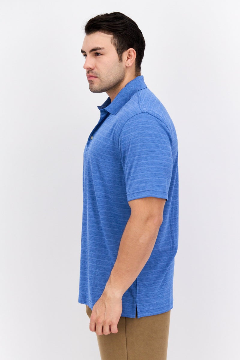 Greg Norman Men Sportswear Fit Short Sleeves Training Polo, Blue - Image 3