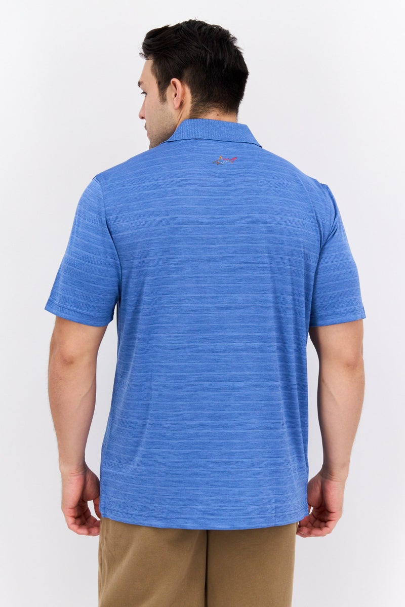 Greg Norman Men Sportswear Fit Short Sleeves Training Polo, Blue - Image 2