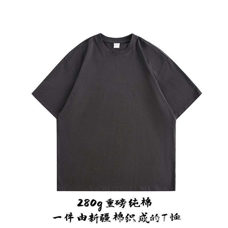 280G Japanese Cotton Men'S Short-Sleeved T-Shirt Printed Custom Summer Short-Sleeved T-Shirt Men'S Loose Trendy Brand Company Gift T - Image 1